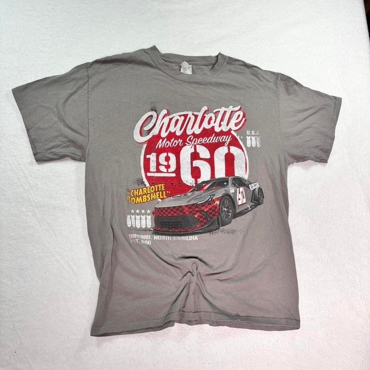 Charlotte Motor Speedway 1960 Nascar Graphic T Shirt Mens Large Racing Y2k